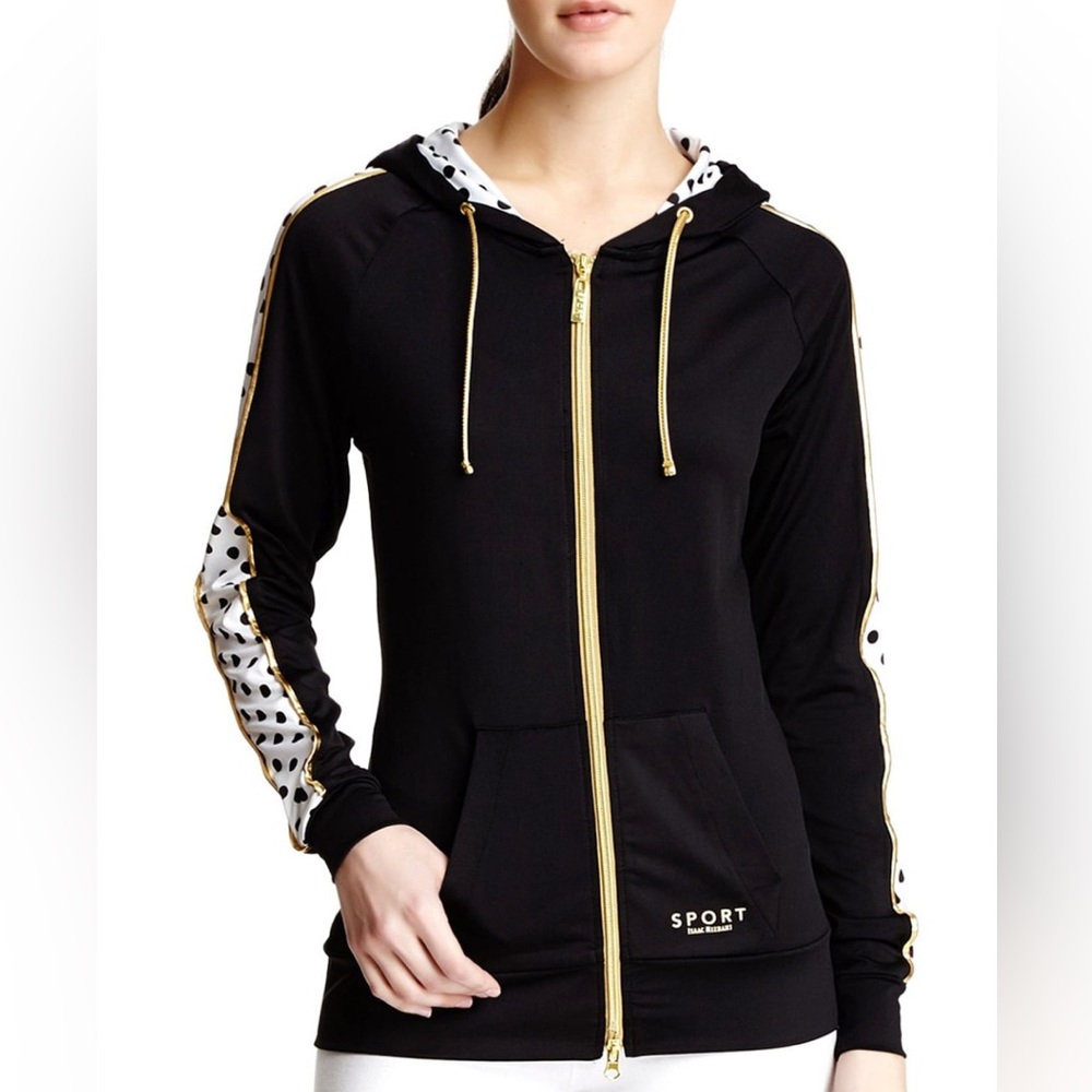 ISAAC MIZRAHI  Hooded Zip-up Sport Jacket